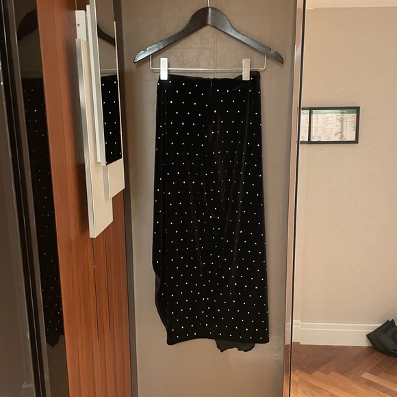 Bobbles & Lace Diamond Of The Season Skirt Black Velvet Skirt Medium - Picture 8 of 9